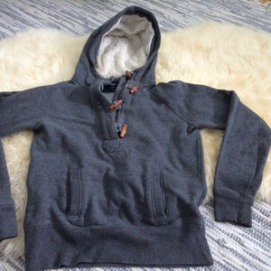 Gap Factory Women's Grey Toggle Hooded Sweatshirt